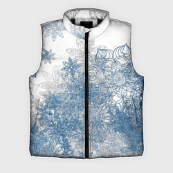 Мужской жилет Коллекция Зимняя сказка Снежинки Sn-1-sh, цвет: 3D-черный