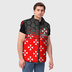 Мужской жилет Umbrella Corporation - Соты, цвет: 3D-красный — фото 2