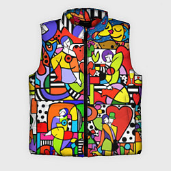 Мужской жилет Romero Britto - love collage, цвет: 3D-красный