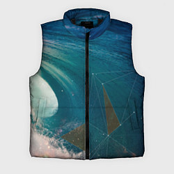 Мужской жилет Геометрия на волне, цвет: 3D-черный