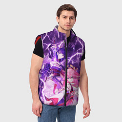 Мужской жилет Genshin Impact - Яэ и Эи, цвет: 3D-красный — фото 2