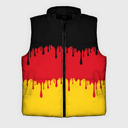 Мужской жилет Флаг Германии потёки, цвет: 3D-черный
