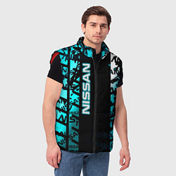 Мужской жилет NISSAN супер авто, цвет: 3D-красный — фото 2