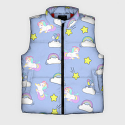 Мужской жилет Единоржки и облака, цвет: 3D-красный
