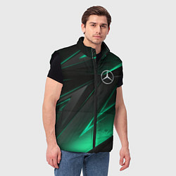 Мужской жилет MERCEDES-BENZ AMG NEON STRIPES PETRONAS, цвет: 3D-черный — фото 2