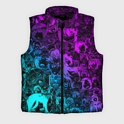 Мужской жилет AHEGAO NEON GIRL НЕОНОВЫЙ АХЕГАО, цвет: 3D-черный