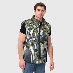 Мужской жилет Пингвины Penguins, цвет: 3D-светло-серый — фото 2