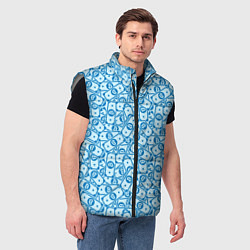 Мужской жилет Bitcoin деньги, цвет: 3D-светло-серый — фото 2