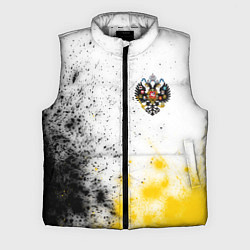 Мужской жилет RUSSIAN EMPIRE - ГЕРБ Краска, цвет: 3D-светло-серый