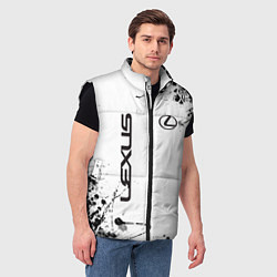 Мужской жилет Lexus texture Трещины, цвет: 3D-черный — фото 2