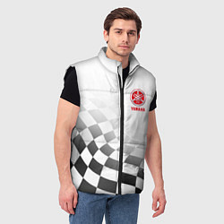 Мужской жилет YAMAHA ФИНИШНЫЙ ФЛАГ, цвет: 3D-черный — фото 2