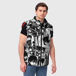 Мужской жилет Темнее чёрного паттерн, цвет: 3D-красный — фото 2