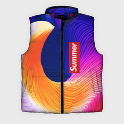 Мужской жилет Цветная волна Summer, цвет: 3D-красный