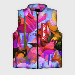 Мужской жилет Красочный летний цветочный паттерн Summer color pa
