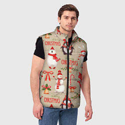 Мужской жилет СЧАСТЛИВОГО РОЖДЕСТВА MERRY CHRISTMAS, цвет: 3D-черный — фото 2