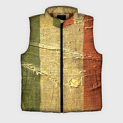 Мужской жилет Флаг Италии Мешковина Flag of Italy Burlap