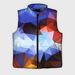 Мужской жилет Абстрактный цветной узор из треугольников Abstract, цвет: 3D-светло-серый