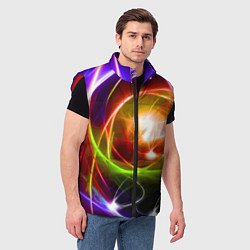 Мужской жилет Галактическое звёздное пространство Galactic Star, цвет: 3D-красный — фото 2
