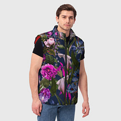 Мужской жилет Цветы Таинственные, цвет: 3D-красный — фото 2