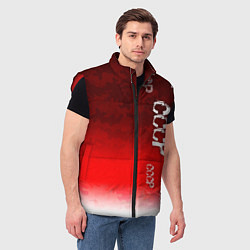 Мужской жилет Принт с надписью СССР, цвет: 3D-красный — фото 2