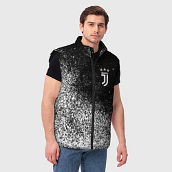 Мужской жилет Ювентус juventus Белые брызги, цвет: 3D-черный — фото 2