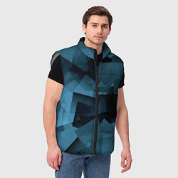 Мужской жилет Абстрактная геометрическая композиция Abstract geo, цвет: 3D-светло-серый — фото 2