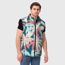 Мужской жилет Пальмы Паттерн, цвет: 3D-черный — фото 2