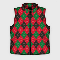 Мужской жилет Классический аргайл, цвет: 3D-красный