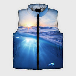Мужской жилет Грань между небом и водой, цвет: 3D-светло-серый