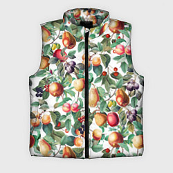 Мужской жилет Летний Фруктовый Сад, цвет: 3D-светло-серый