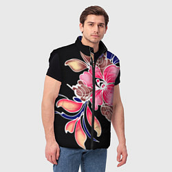 Мужской жилет Сон в летнюю ночь Beautiful flower, цвет: 3D-черный — фото 2