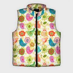 Мужской жилет COLORFUL BIRDS, цвет: 3D-светло-серый