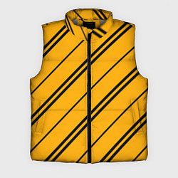 Мужской жилет Полосы желтые черные, цвет: 3D-светло-серый