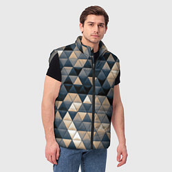 Мужской жилет Кибернетическая стена, цвет: 3D-светло-серый — фото 2