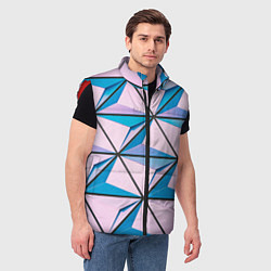 Мужской жилет 3D иллюзия-треугольники, цвет: 3D-красный — фото 2