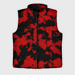 Мужской жилет Черно-красная абстракция, цвет: 3D-черный
