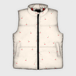 Мужской жилет Вишня на бежевом фоне