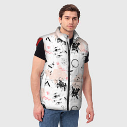 Мужской жилет Многоугольники и Глаза, цвет: 3D-красный — фото 2