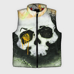 Мужской жилет Череп на поверхности в красках - Жёлтый