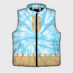 Мужской жилет Славянская тай-дай рубаха, цвет: 3D-черный