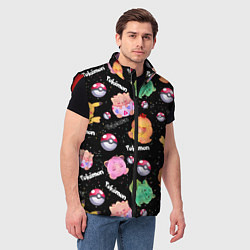 Мужской жилет Аниме: Pokemon, цвет: 3D-красный — фото 2