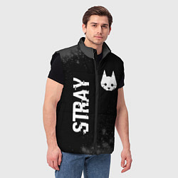 Мужской жилет Stray Glitch на темном фоне, цвет: 3D-черный — фото 2