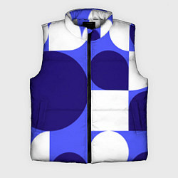 Мужской жилет Абстрактный набор геометрических фигур - Синий фон, цвет: 3D-светло-серый