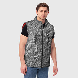 Мужской жилет Логотип Тойоты на фоне скалы - внедорожник, цвет: 3D-красный — фото 2