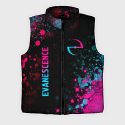Мужской жилет Evanescence - neon gradient: символ и надпись верт, цвет: 3D-черный