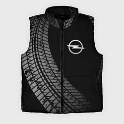 Мужской жилет Opel tire tracks, цвет: 3D-черный