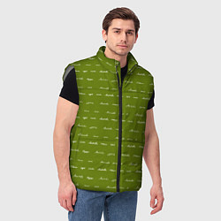 Мужской жилет Зелёная любовь, цвет: 3D-светло-серый — фото 2
