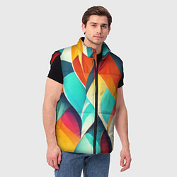 Мужской жилет Красивые многоцветные узоры, цвет: 3D-красный — фото 2