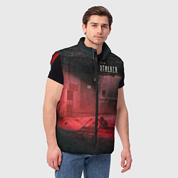 Мужской жилет STALKER Кот Смотрит В Окно Во Время Выброса, цвет: 3D-красный — фото 2