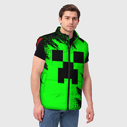 Мужской жилет Minecraft squares, цвет: 3D-красный — фото 2